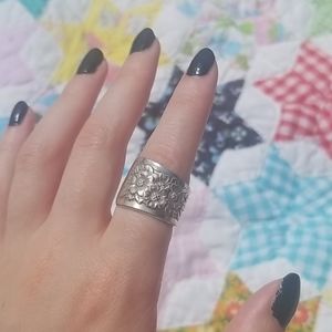 Sunflower Patch Repurposed Spoon Ring